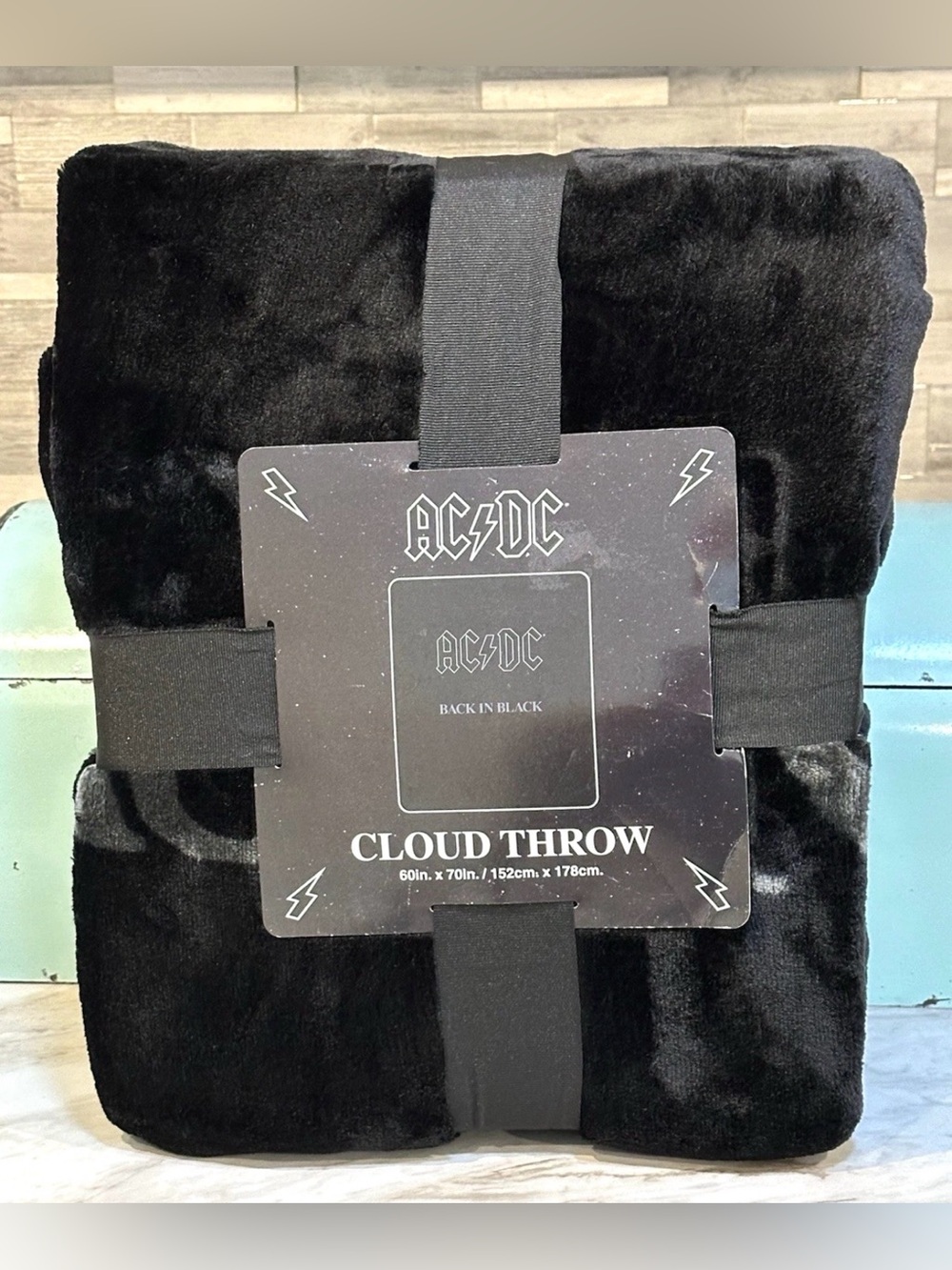 Classic Rock Band AC/DC Back In Black 60"x70" Fleece Soft Throw Blanket